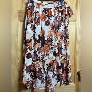 Knox Rose LIKE NEW Floral Wrap Skirt